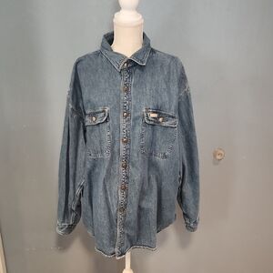 Carhartt 100% Cotton Fleece Lined Denim Regular Fit Heavyweight Jacket Coat